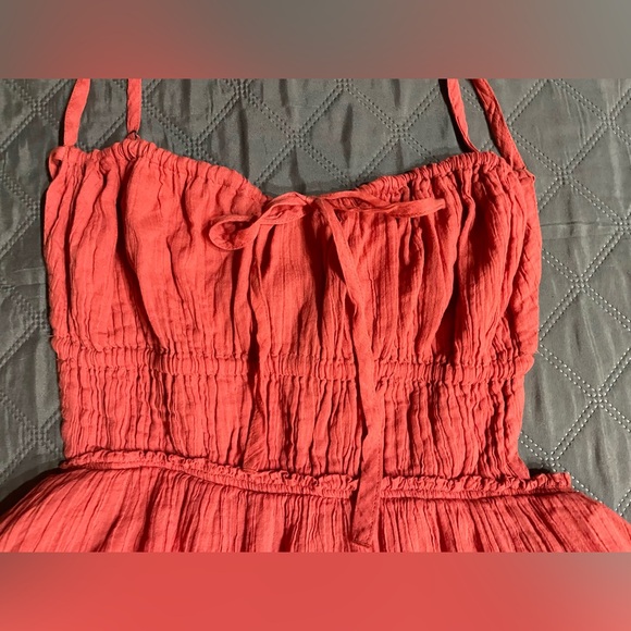 FREE PEOPLE "Taking Sides" Backless Mini Dress in Red Mango, Size Small, NWT - Picture 7 of 14